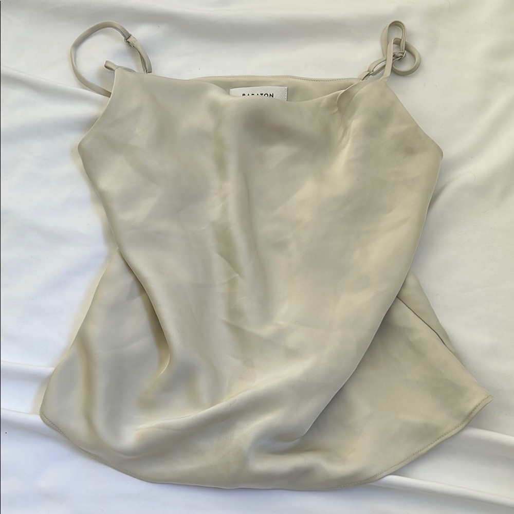 Babaton Aritzia Silk/Satin Cream Top